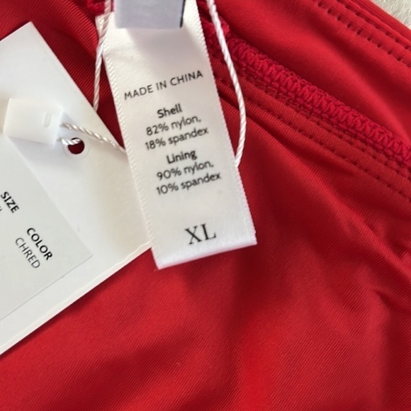 Andie Swim The Banded Cheeky Bikini Bottom in Cherry Red Size XL - Picture 7 of 8